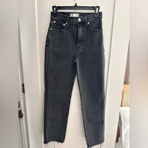 Madewell Perfect Vintage Straight Leg Jeans Grey Wash (25)
